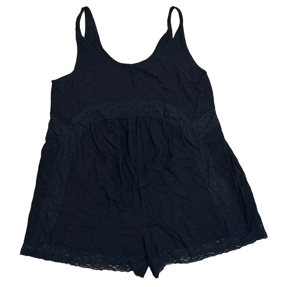 Volcom Black Lace Detail Women’s Romper Size M